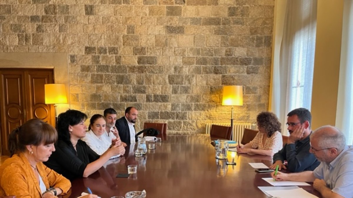 Reunió dels representants de la Massana amb l'Ajuntament de Girona