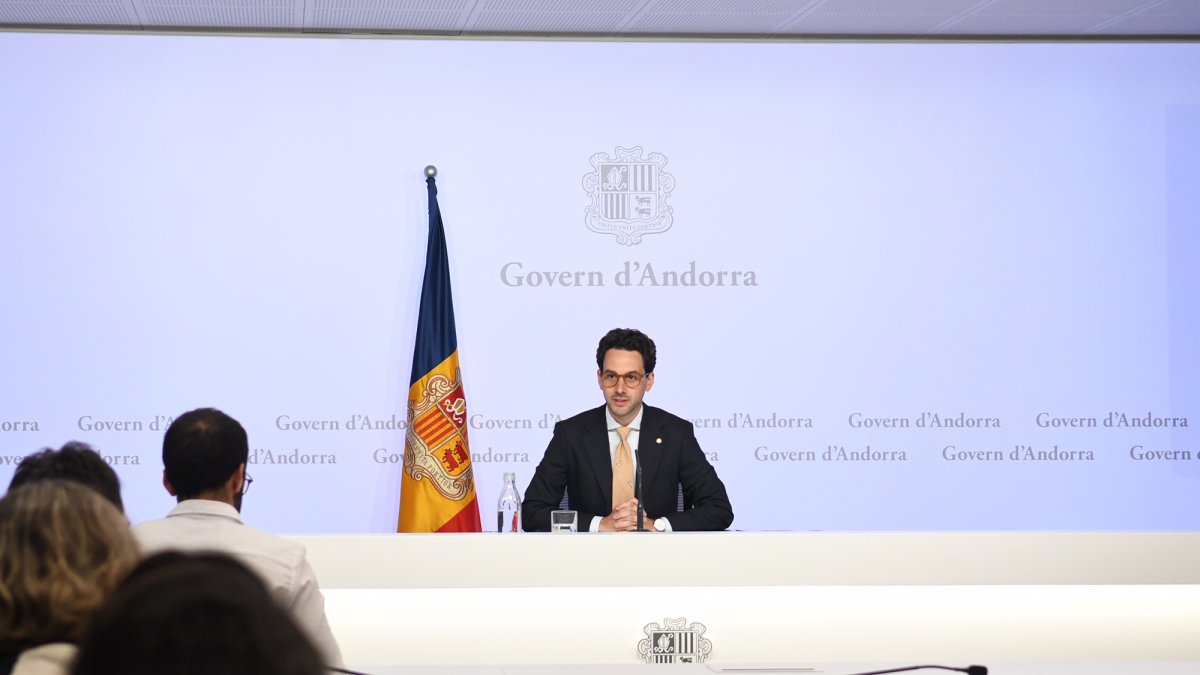 Guillem Casal a la roda de premsa posterior al consell de ministres