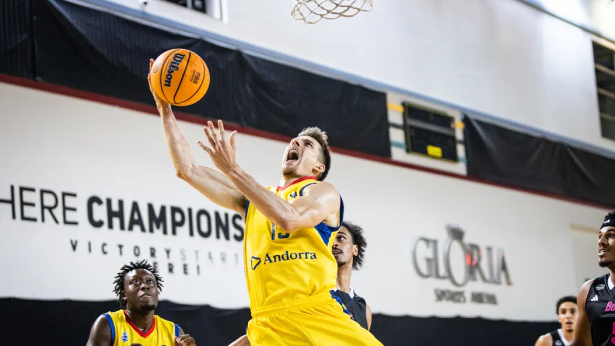 Instant del partit del MoraBanc Andorra contra el Telekom Baskets Bonn