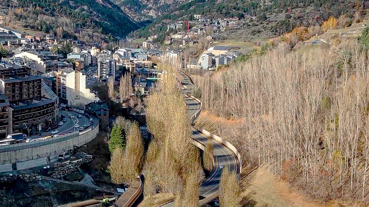 Simulació del futur vial de la Massana.