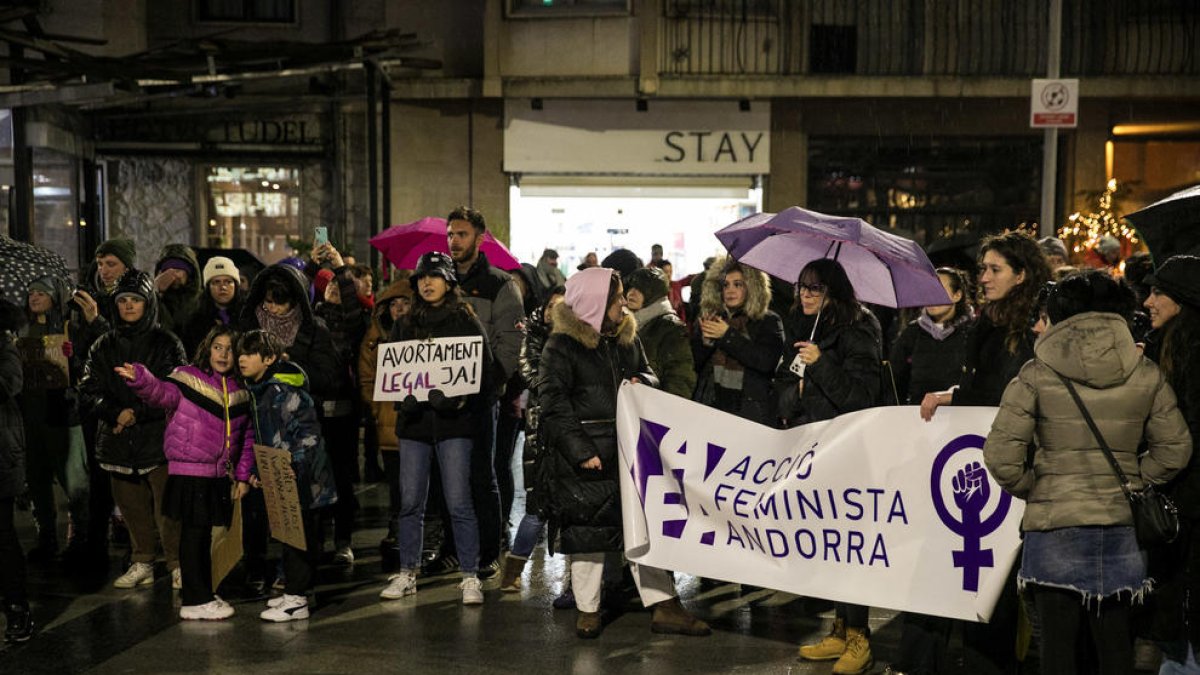 Manifestació pel Dia de la dona.