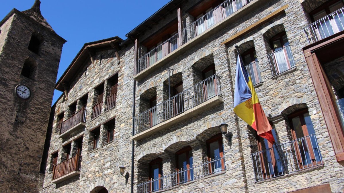 La façana del comú d'Ordino