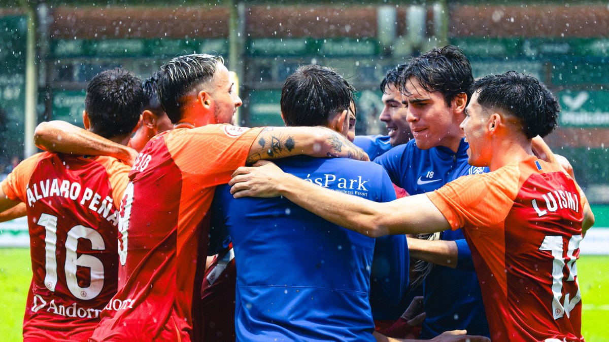 Celebració de l’FC Andorra.