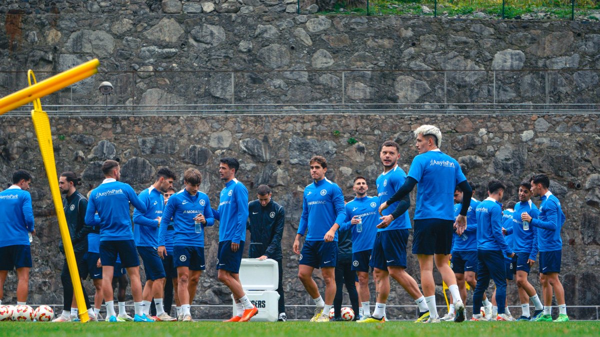 Un entrenament de l’equip.