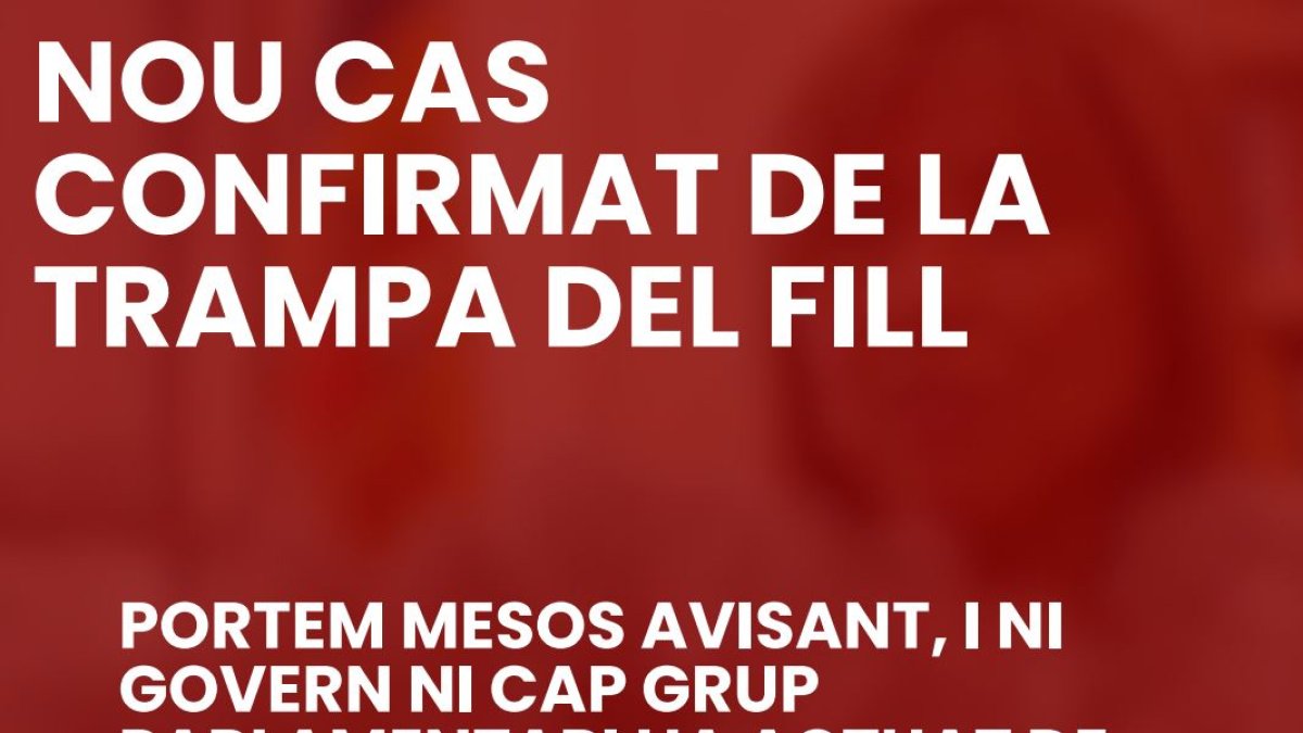 La Coordinadora afirma tenir un nou cas confirmat de la 