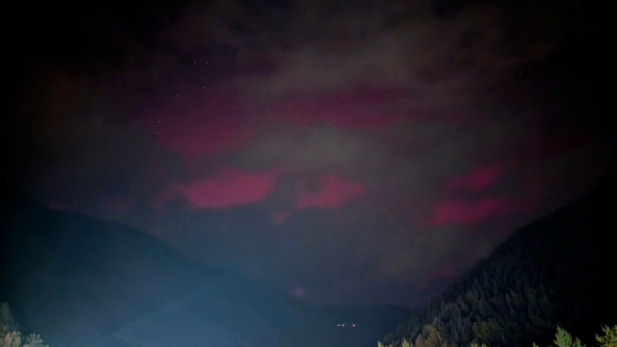 L’aurora boreal captada a la Cortinada.