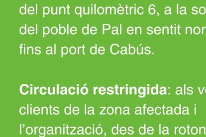 Afectacions viàries pels campionats del món de ciclisme de muntanya