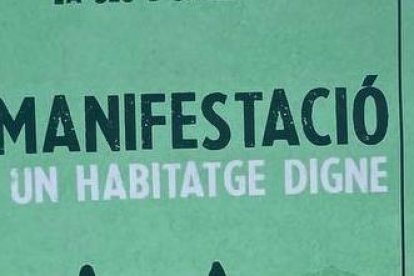 Cartell de la manifestació convocada
