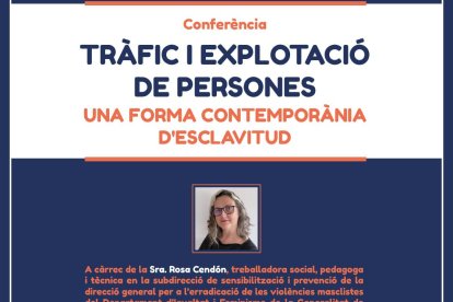 Cartell de la conferència contra el tràfic d'éssers humans