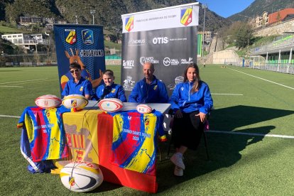 L’equip andorrà, a totes a Sainte Dévote.