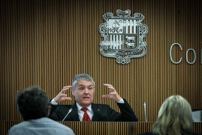 Josep Maria Pla en compareixença al Consell General