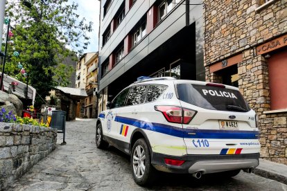 Vehicle policial a la capital.