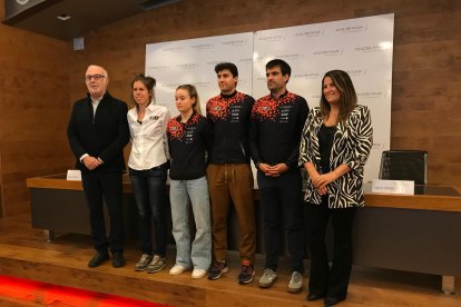 Lluis Ruiz, Laura Orgué, Gina del Rio, Irineu Esteve, Xabier del Val i Maria Suárez d'Andbank.