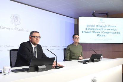 Roda de premsa de presentació del nou marc legal de música.