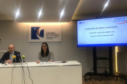 Josep Maria Mas ha presentat l'informe de les enquestes de conjuntura de la Cambra