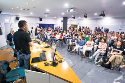 L’assemblea celebrada ahir a la sala d’actes de l’hospital de Meritxell.