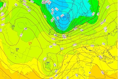 Imatge de les previsions meteorològiques per aquest dissabte