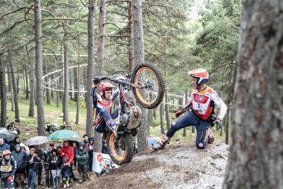 Toni Bou, en una de les zones del TrialGP d’Andorra.