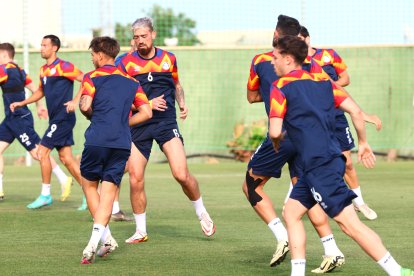 Entrenament de la selecció absoluta a Múrcia.