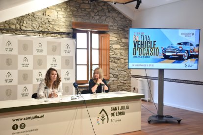 Judith López i Anna Majoral en la presentació d’ahir.