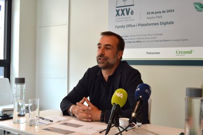 El president de l’EFA, Daniel Armengol, en roda de premsa ahir.