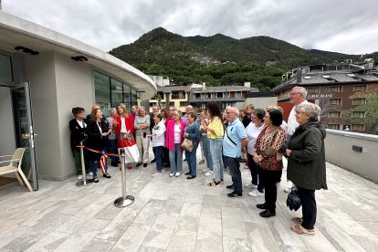 Acte d’inauguració de la terrassa.