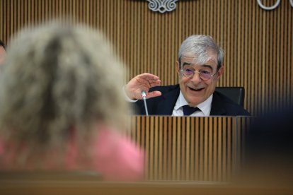 Ladislau Baró en la compareixença d’ahir al Consell General.