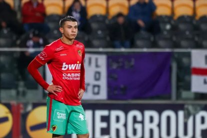 Juan David Fuentes, en un partit del curs anterior amb l’Oostende belga.