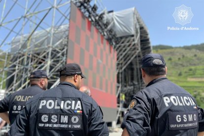 Agents de la policia a l’escenari del Tarter.