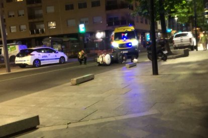 Imatge de l'accident d'ahir la nit