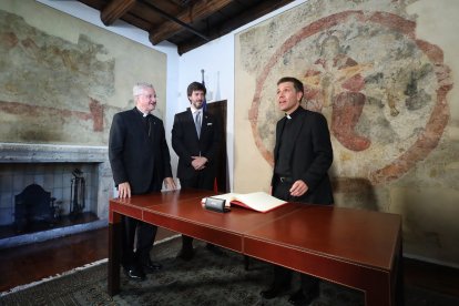 Visita institucional del nou bisbe coadjutor, Josep-Lluís Serrano