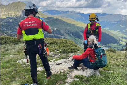 Una excursionista va haver de ser atesa pels bombers al Grau Roig