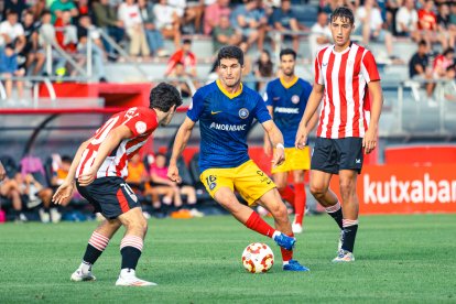 Álvaro Peña, en un moment del partit a Lezama.