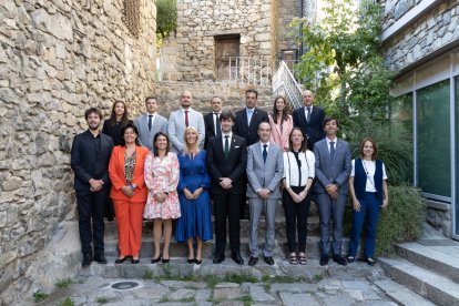 Foto de família dels síndics generals amb tots els cònsols de les set parròquies