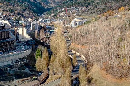 Simulació del futur vial de la Massana.