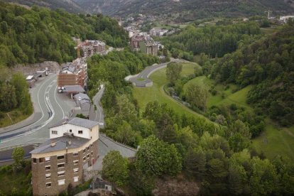 Recreació d'un tram de la desviació de la Massana