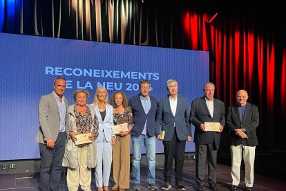 Foto de grup amb tots els guardonats, avui a l'Unnic d'Andorra la Vella