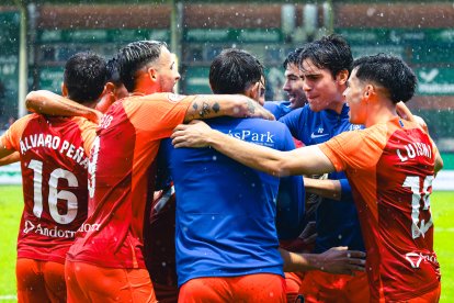 Celebració de l’FC Andorra.