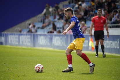 Martí Vilà, durant el partit contra el Real Unión.