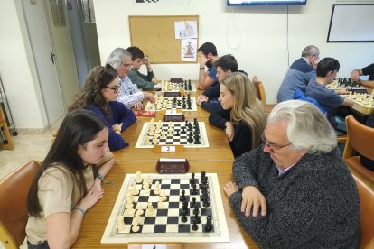 Un instant del torneig social de la capital celebrat ahir