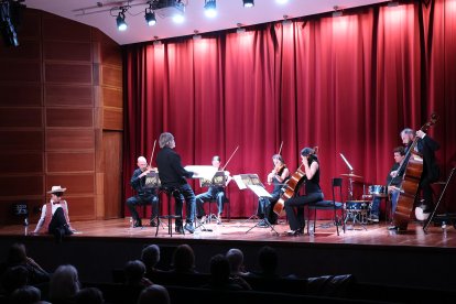 Un instant del concert '20 anys Madriu' a la sala d'actes del comú d'Escaldes-Engordany