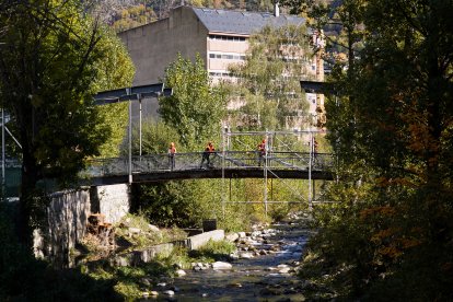 Obres al pont de la Mola d'Encamp