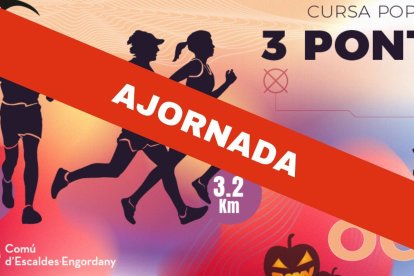 Ajornada la cursa dels 3 ponts fins al 9 de novembre