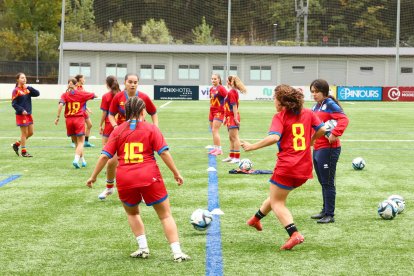 Entrenament de la selecció sub-17.