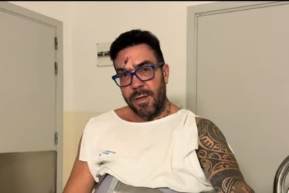 Ferrariman fent el video des de l'hospital