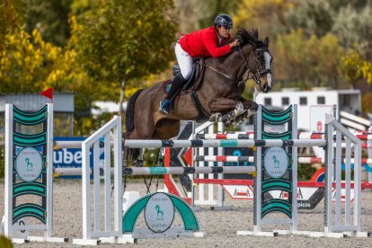 Joan Caminal en la competició de salts aquest cap de setmana a Madrid