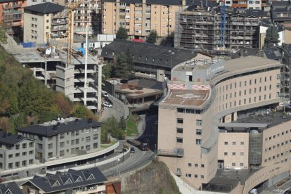 L’aparcament, en procés de construcció.