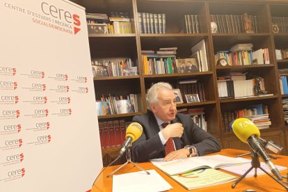 Jaume Bartumeu durant la roda de premsa