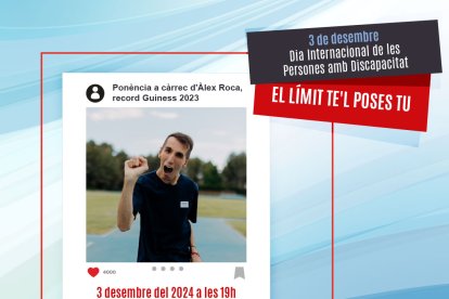 Cartell de la conferència que oferirà Àlex Roca