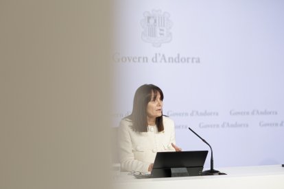 La ministra de Cultura i Joventut, Mònica Bonell, presentant el PNJ.